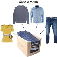 Cloth Organizer - Non Woven Foldable Cloth Organizer ( Pack of 3)